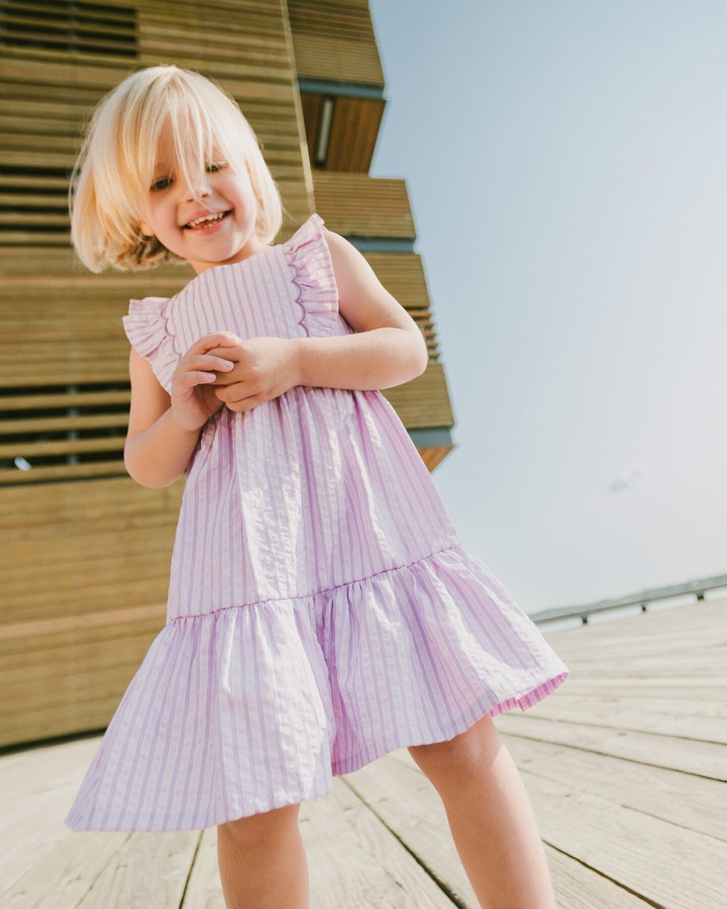 Striped Dress Lavender