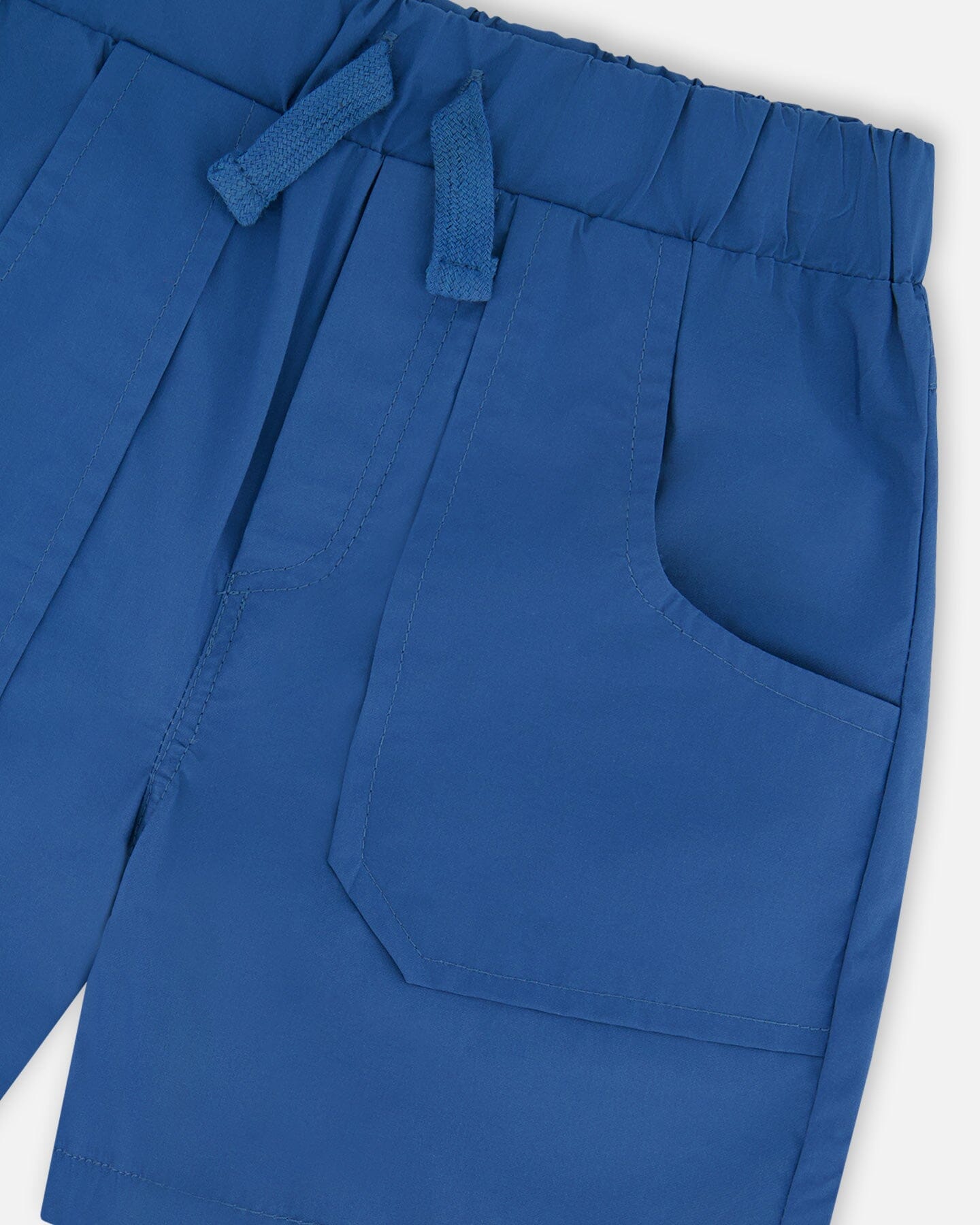 Parachute Shorts With Patch Pockets Dark Blue