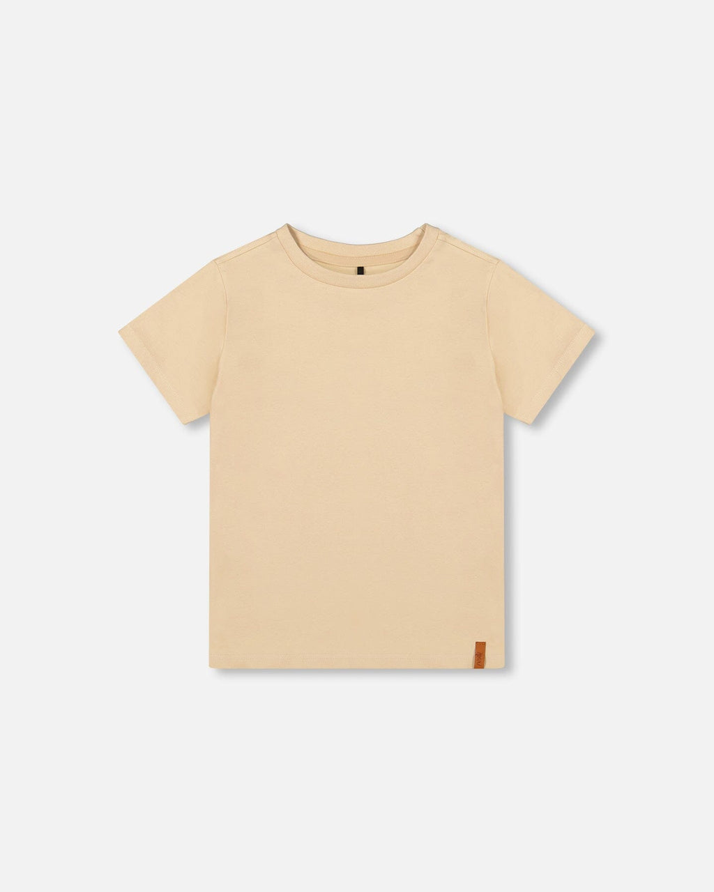 Organic Cotton Jersey T-Shirt Solid Beige