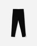 Full-Length Rib Leggings Black