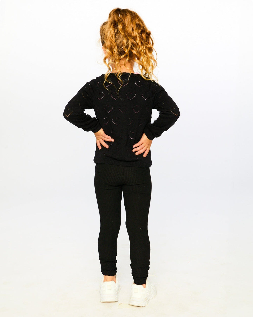 Full-Length Rib Leggings Black