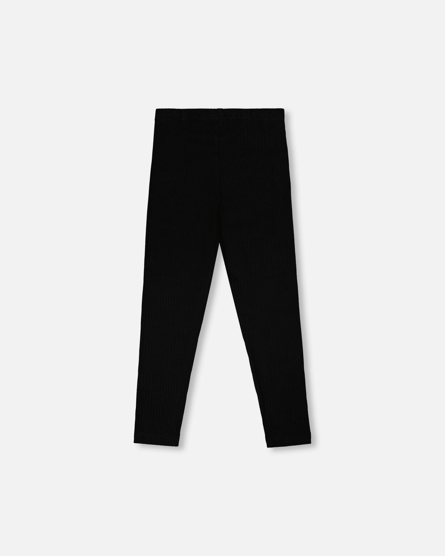 Full-Length Rib Leggings Black