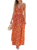 CUPSHE Womens Dress Summer V Neck Twisted Boho Paisley Knotted Sleeveless Beach Mini Cami Dress Red Paisley S